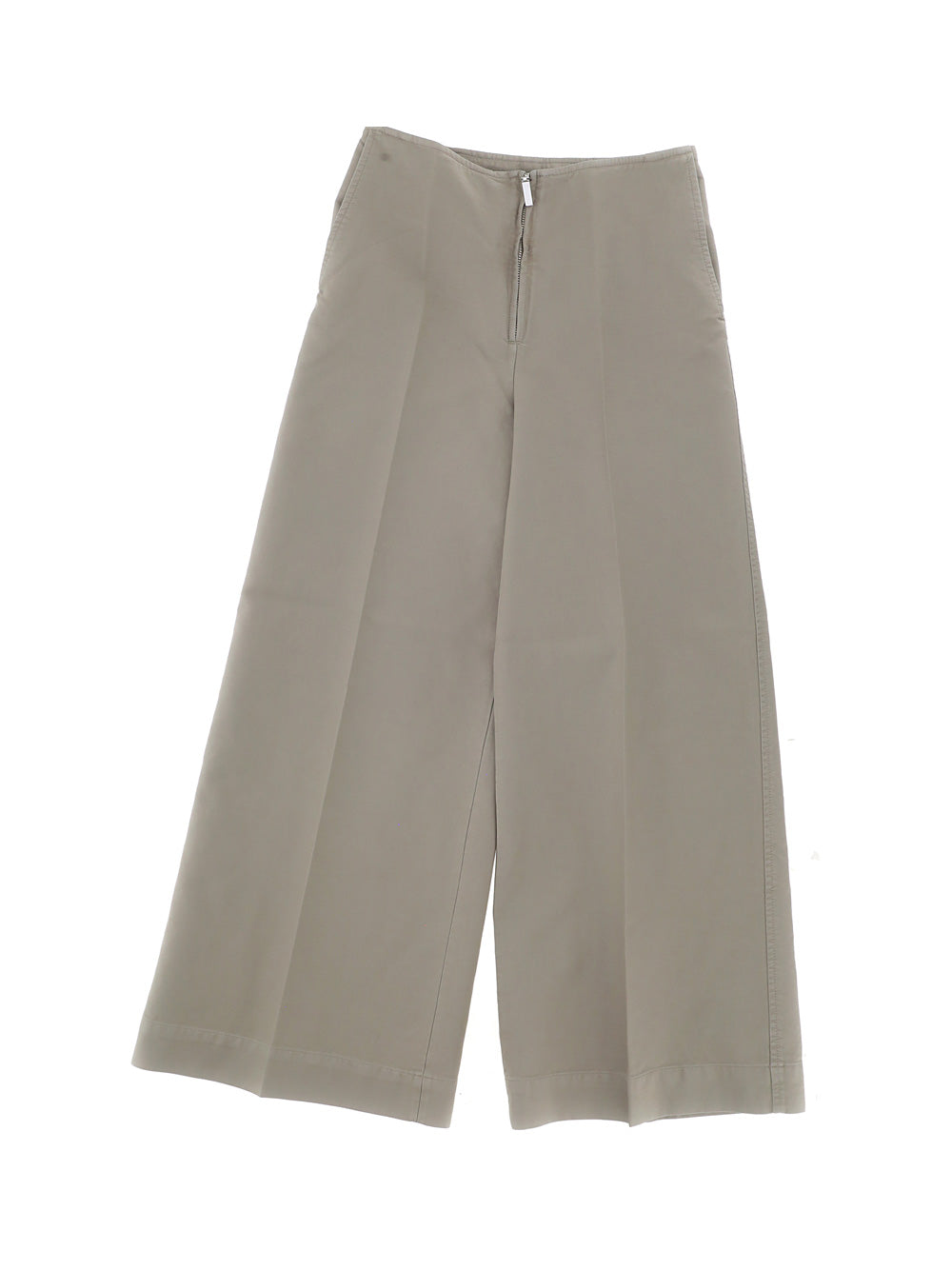 Zip-Front Wide Trousers