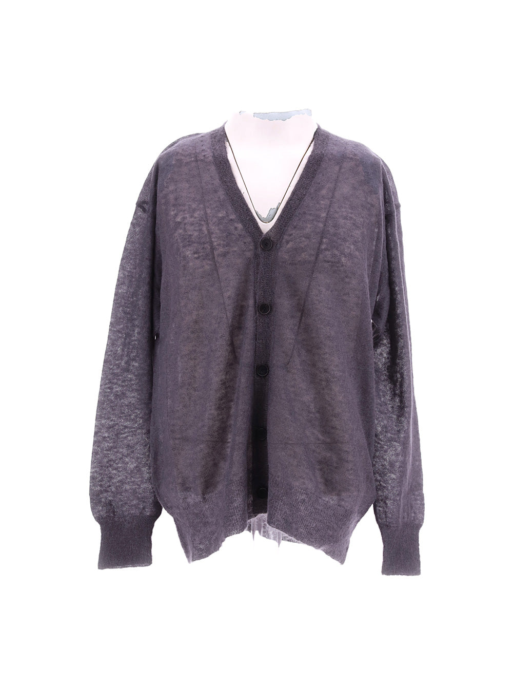 Kid Mohair Sheer Knit Cardigan