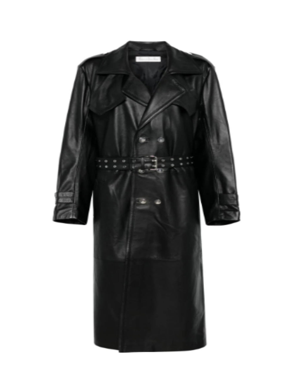 Amanda Trench Leather Coat Mds4