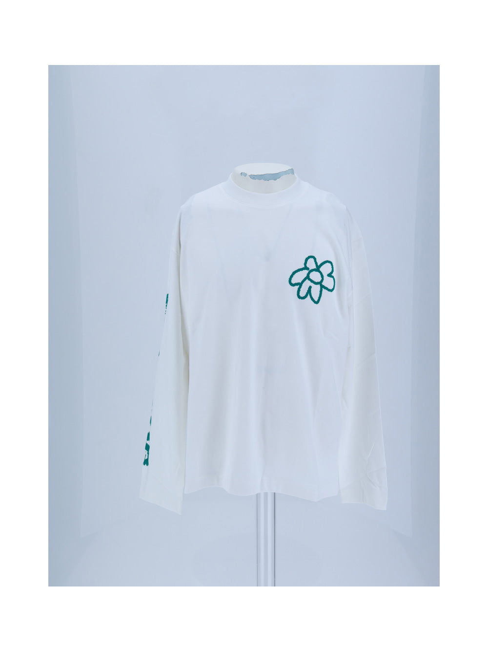 Flower Doodle Long Sleeve White