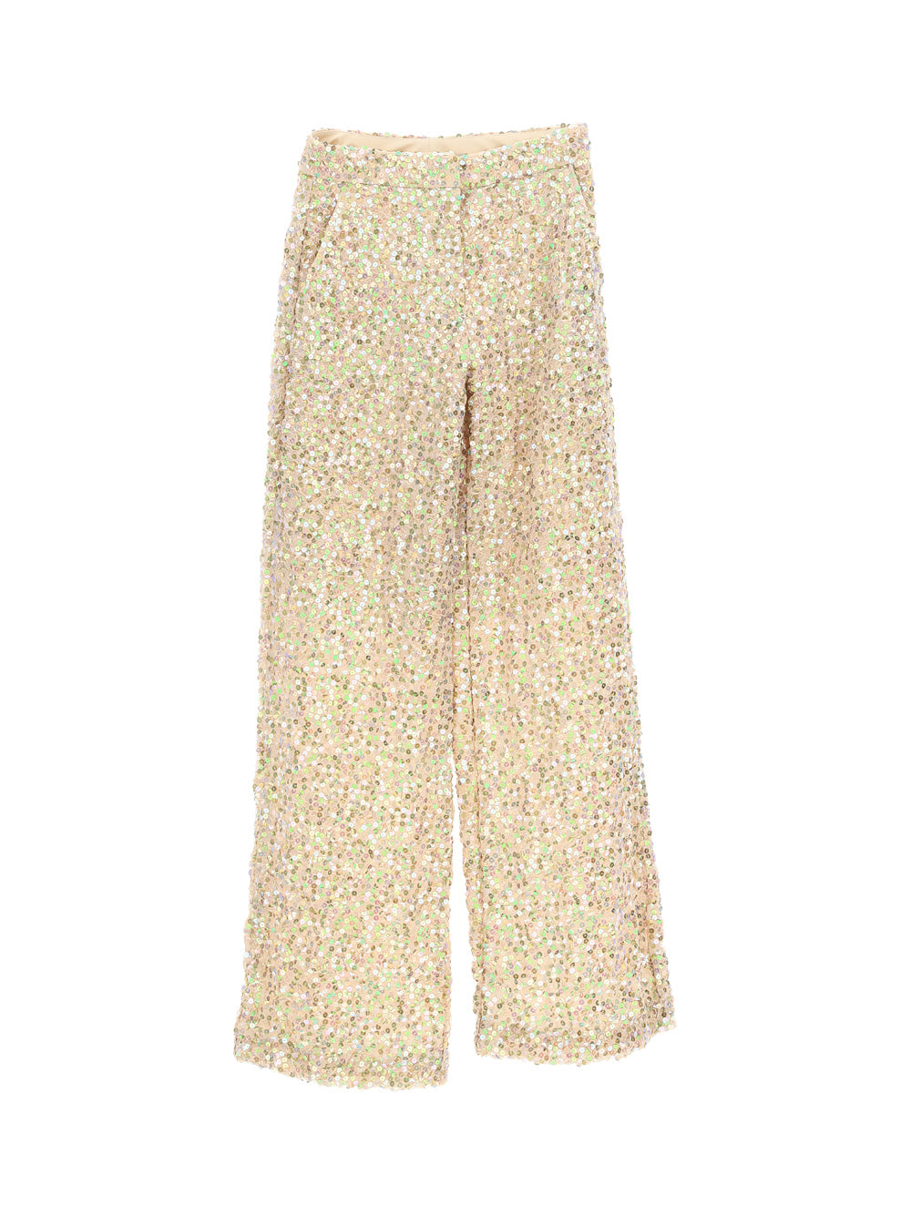 Long Wide Leg Smocked Sequined